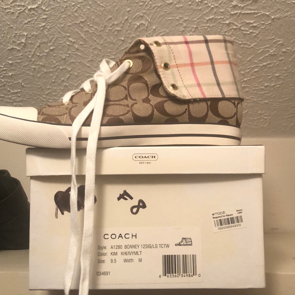 Coach converse style tennis shoe.